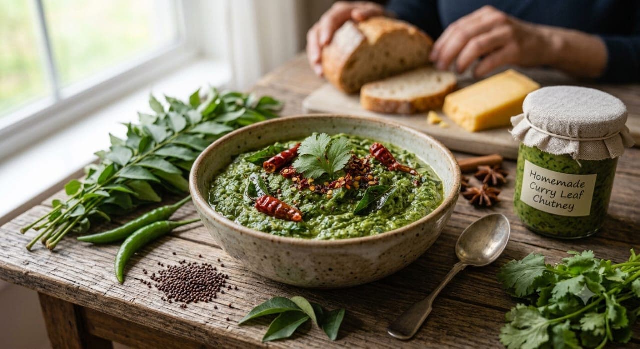Curry Leaves (Karivepaku) Chutney