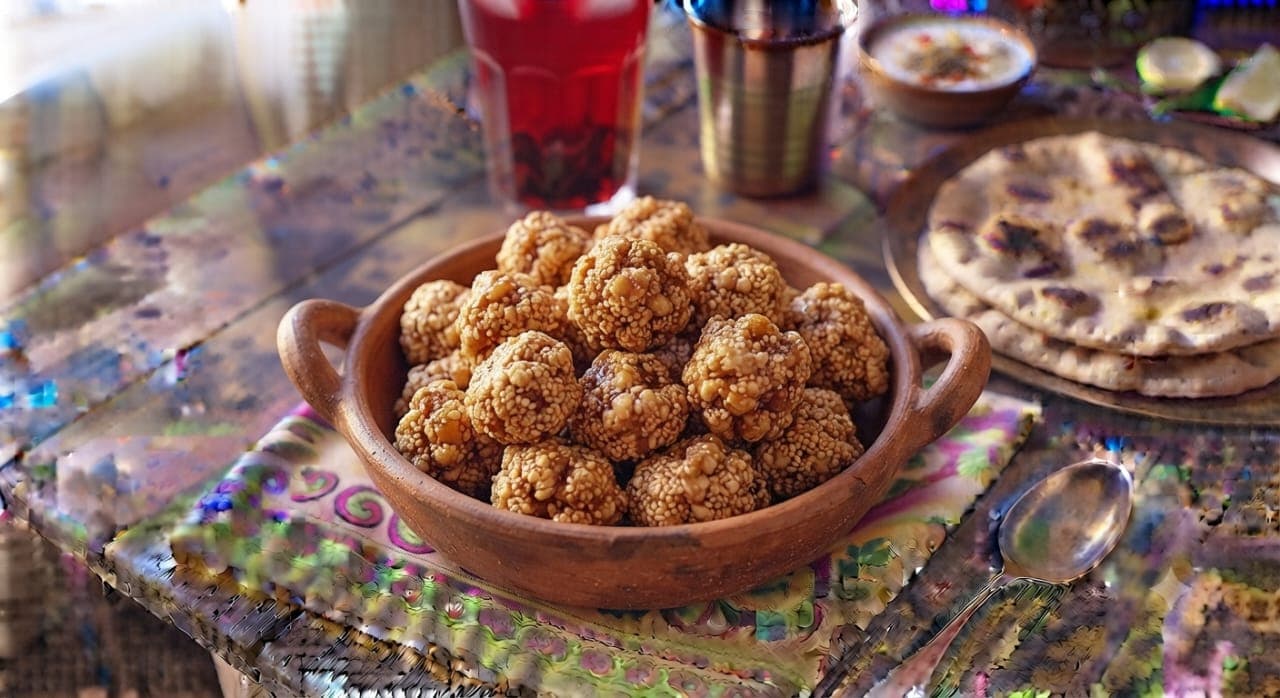Lai (Puffed Rice Jaggery Bars)