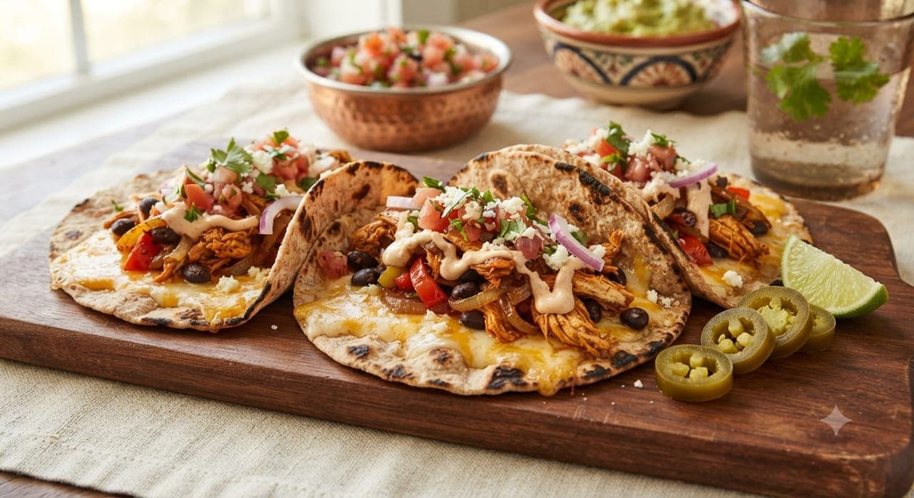 Cheesy Roti Tacos